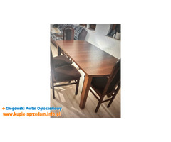 Stół rozkładany  z 4  krzesłami
