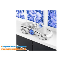 Srebrne Auto Niebieskie - pamiątka na chrzest,roczek